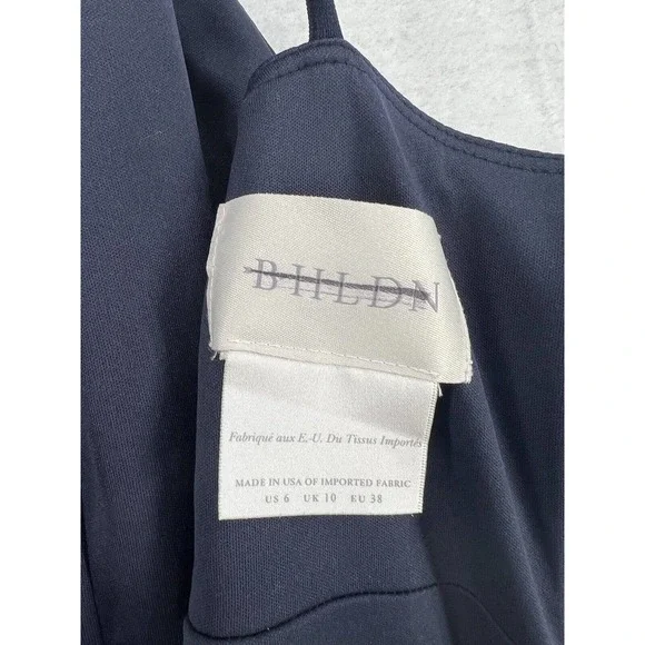 BHLDN Caron Dress Crepe Midi Dress in Midnight - Picture 8 of 9